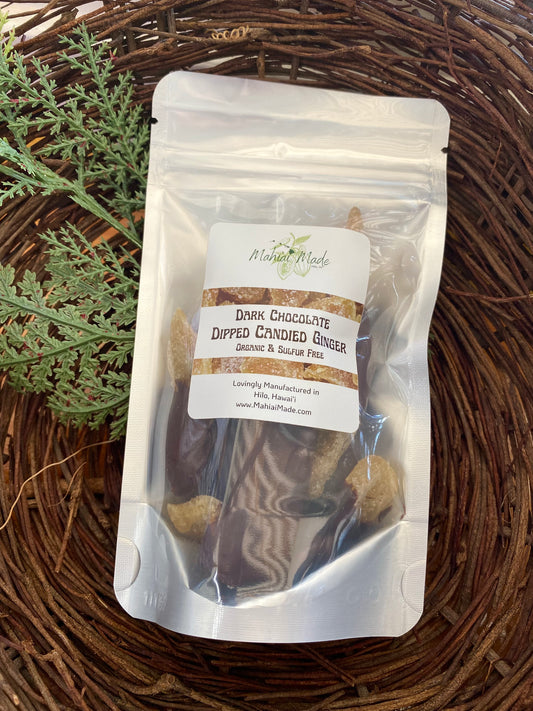 Dark Chocolate Dipped Candied Ginger