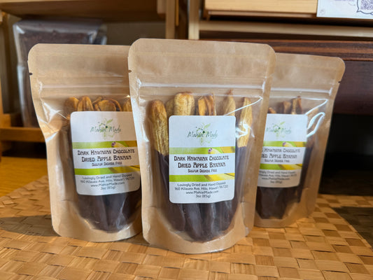 Dark Chocolate Dipped Dried Apple Banana