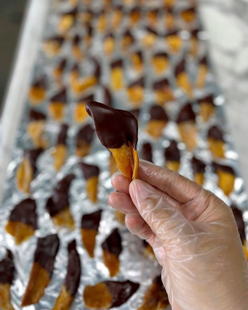 Dark Chocolate Dipped Dried Mango
