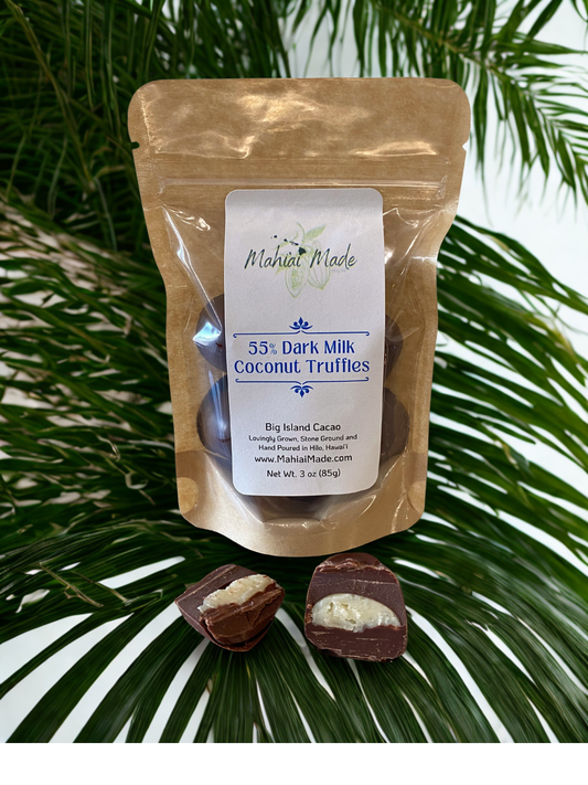 Hawaiian Chocolate Covered Coconut Truffles