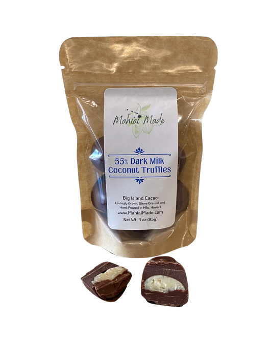 Hawaiian Chocolate Covered Coconut Truffles